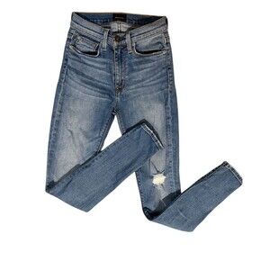 Hudson Barbara High Waist Super Skinny Jeans Women's Size 24 Medium Wash